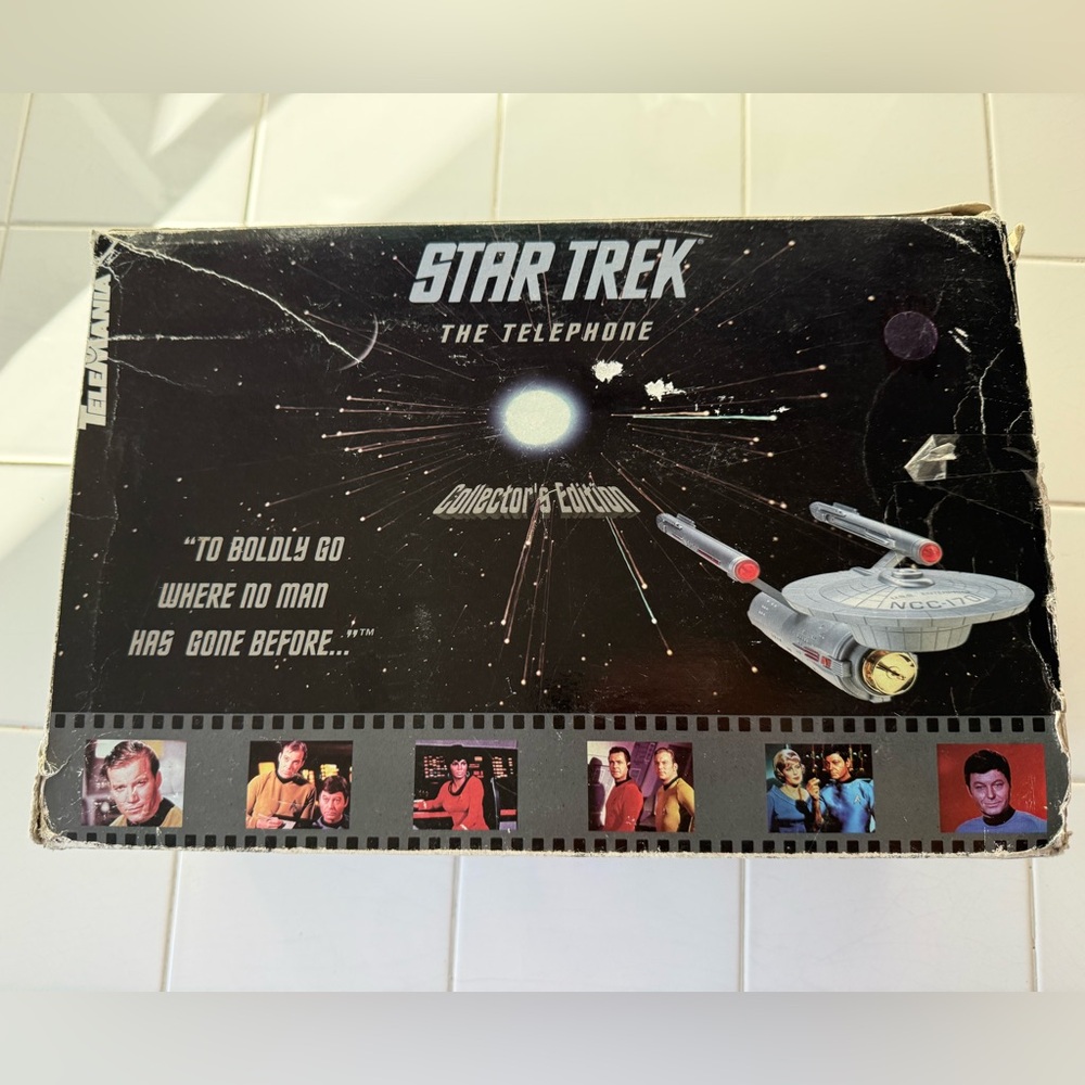 Vintage Star Trek Collector's Edition Telephone 1993 -In Box- Untested